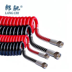 高弹性尼龙螺旋气管 气动刹车弹簧管 PA耐高压气压管 (支持定制)