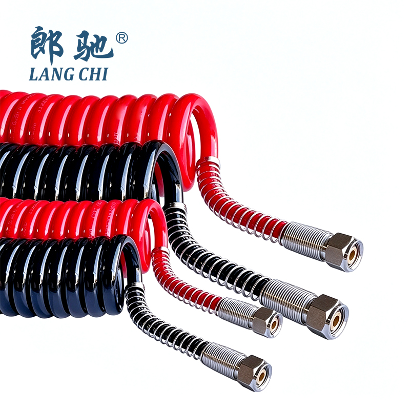 高弹性尼龙螺旋气管 气动刹车弹簧管 PA耐高压气压管 (支持定制)